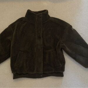 Alo Olive Green Fleece Jacket